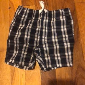 Black and white plaid shorts